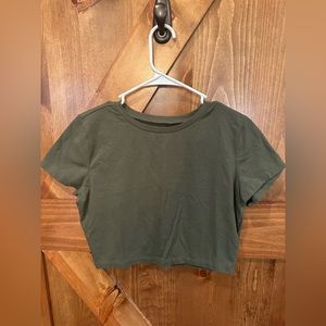 Dark Green Crop-top